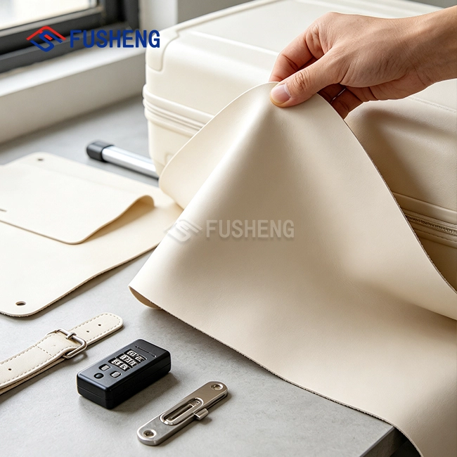 Lightweight PVC Faux Leather For Travel Luggage